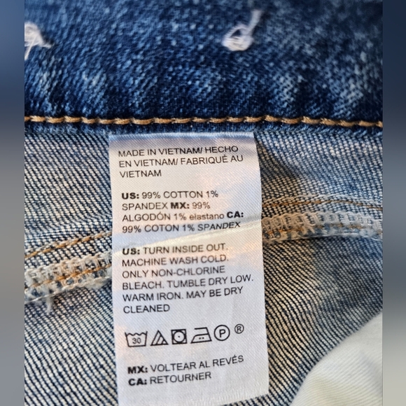 Chico's Women's Size 14R High Rise Straight Leg Crop Jeans Denim - Picture 6 of 9